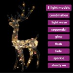 vidaXL Decorațiune de Crăciun ren 140 LED-uri colorat 120 cm acril vidaXL Decorațiune de Crăciun ren 140 LED-uri colorat 120 cm acril