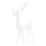 vidaXL Decorațiune de Crăciun ren 140 LED-uri colorat 120 cm acril vidaXL Decorațiune de Crăciun ren 140 LED-uri colorat 120 cm acril