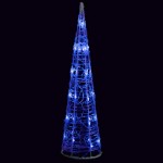 vidaXL Piramidă decorativă con de lumini cu LED albastru 60 cm acril vidaXL Piramidă decorativă con de lumini cu LED albastru 60 cm acril