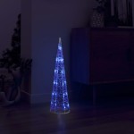 vidaXL Piramidă decorativă con de lumini cu LED albastru 60 cm acril vidaXL Piramidă decorativă con de lumini cu LED albastru 60 cm acril
