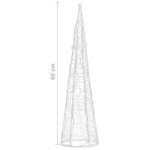 vidaXL Piramidă decorativă con de lumini cu LED albastru 60 cm acril vidaXL Piramidă decorativă con de lumini cu LED albastru 60 cm acril