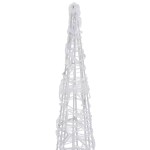 vidaXL Piramidă decorativă con de lumini cu LED albastru 90 cm acril