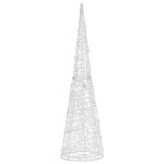 vidaXL Piramidă decorativă con de lumini cu LED albastru 120 cm acril vidaXL Piramidă decorativă con de lumini cu LED albastru 120 cm acril