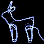 vidaXL Decorațiune de Crăciun cu reni și sanie, 576 LED-uri, exterior vidaXL Decorațiune de Crăciun cu reni și sanie, 576 LED-uri, exterior