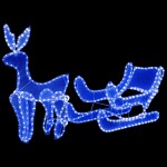 vidaXL Instalație lumini Crăciun, ren și sanie cu plasă, 432 LED-uri vidaXL Instalație lumini Crăciun, ren și sanie cu plasă, 432 LED-uri