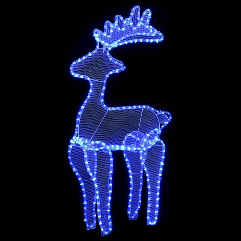 vidaXL Decorațiune de Crăciun ren, cu plasă, 306 LED-uri, 60x24x89 cm