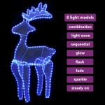 vidaXL Decorațiune de Crăciun ren, cu plasă, 306 LED-uri, 60x24x89 cm vidaXL Decorațiune de Crăciun ren, cu plasă, 306 LED-uri, 60x24x89 cm