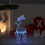 vidaXL Decorațiune de Crăciun ren, cu plasă, 306 LED-uri, 60x24x89 cm vidaXL Decorațiune de Crăciun ren, cu plasă, 306 LED-uri, 60x24x89 cm