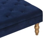 vidaXL Taburet, bleumarin, 60x60x36 cm, catifea