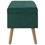 vidaXL Bancă cu un compartiment de depozitare, verde, 80 cm, catifea
