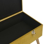 vidaXL Bancă cu un compartiment depozitare galben muștar 80 cm catifea