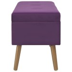 vidaXL Bancă cu un compartiment de depozitare, violet, 80 cm, catifea vidaXL Bancă cu un compartiment de depozitare, violet, 80 cm, catifea
