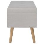 vidaXL Bancă cu un compartiment de depozitare, gri, 80 cm, catifea vidaXL Bancă cu un compartiment de depozitare, gri, 80 cm, catifea