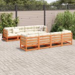 vidaXL Set mobilier de grădină cu perne, 9 piese, lemn masiv de pin vidaXL Set mobilier de grădină cu perne, 9 piese, lemn masiv de pin