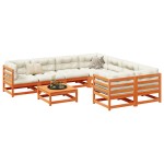 vidaXL Set mobilier de grădină cu perne, 9 piese, lemn masiv de pin vidaXL Set mobilier de grădină cu perne, 9 piese, lemn masiv de pin
