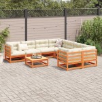 vidaXL Set mobilier de grădină cu perne, 9 piese, lemn masiv de pin vidaXL Set mobilier de grădină cu perne, 9 piese, lemn masiv de pin