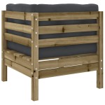 vidaXL Set canapele de grădină cu perne, 4 piese, lemn de pin tratat vidaXL Set canapele de grădină cu perne, 4 piese, lemn de pin tratat