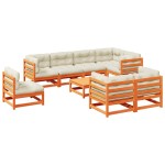 vidaXL Set mobilier de grădină cu perne, 9 piese, lemn masiv de pin vidaXL Set mobilier de grădină cu perne, 9 piese, lemn masiv de pin