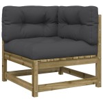 vidaXL Set canapea de grădină cu perne, 10 piese, lemn de pin tratat vidaXL Set canapea de grădină cu perne, 10 piese, lemn de pin tratat