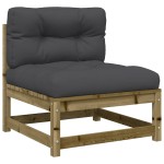 vidaXL Set canapea de grădină cu perne, 10 piese, lemn de pin tratat vidaXL Set canapea de grădină cu perne, 10 piese, lemn de pin tratat