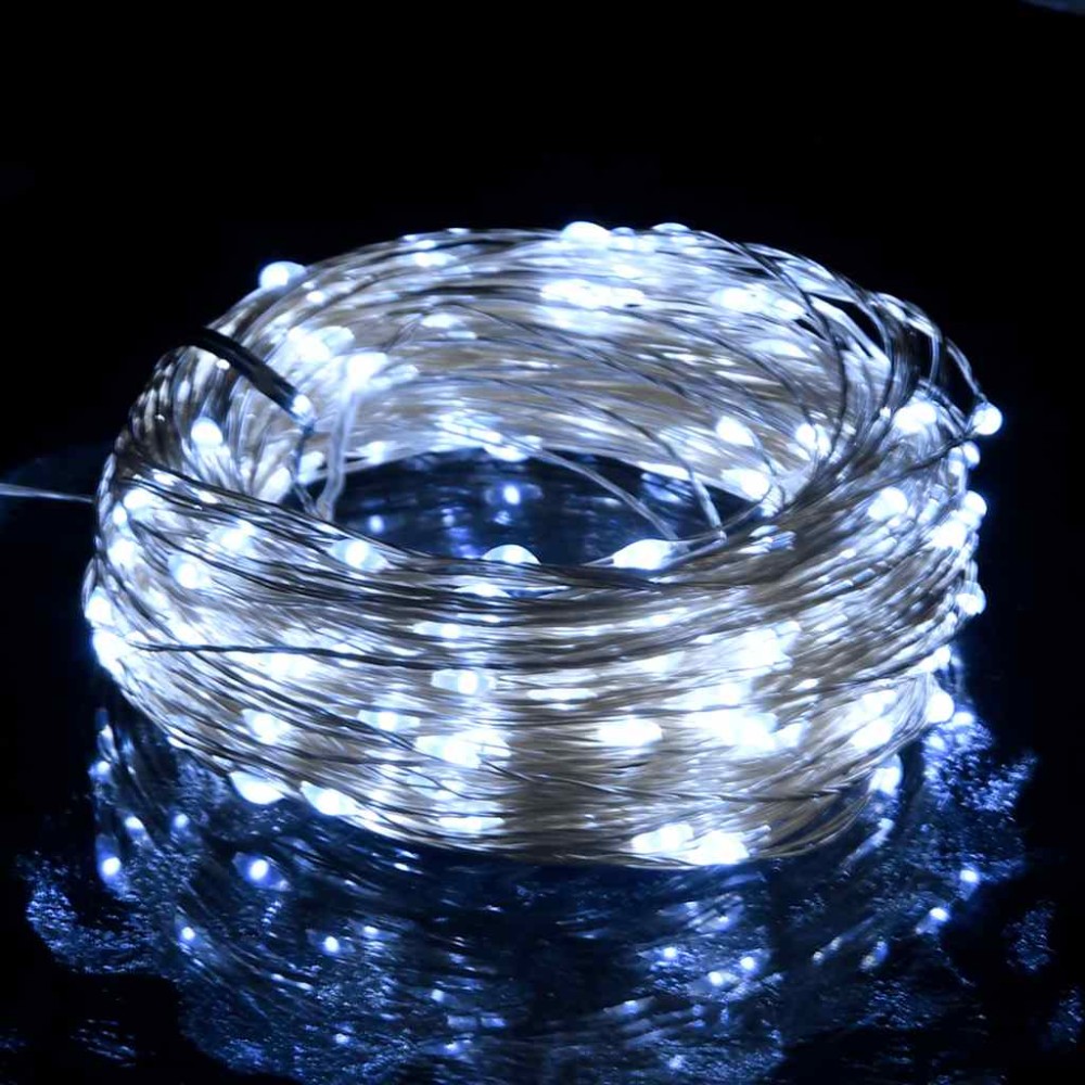 vidaXL Instalație cu 150 LED-uri, alb rece, 15 m