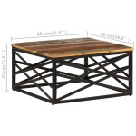 vidaXL Măsuță de cafea, 68x68x35 cm, lemn masiv reciclat vidaXL Măsuță de cafea, 68x68x35 cm, lemn masiv reciclat