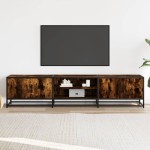 vidaXL Comodă TV, stejar fumuriu, 180x35x41 cm, lemn prelucrat