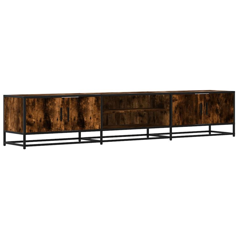vidaXL Dulap TV, stejar fumuriu, 210x35x41 cm, lemn prelucrat