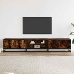 vidaXL Dulap TV, stejar fumuriu, 210x35x41 cm, lemn prelucrat