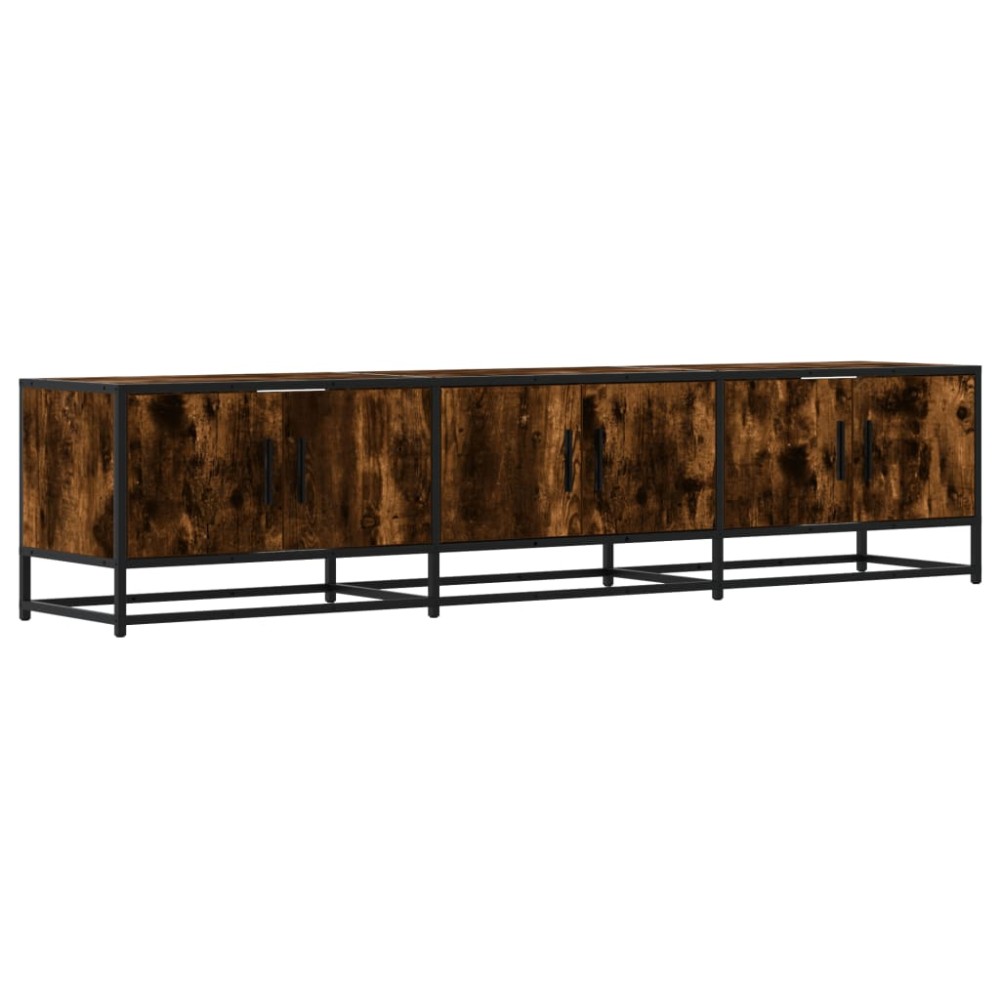 vidaXL Comodă TV, stejar fumuriu, 180x35x41 cm, lemn prelucrat