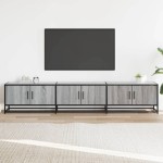 vidaXL Dulap TV, gri sonoma, 210x35x41 cm, lemn prelucrat