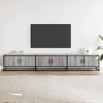 vidaXL Dulap TV, gri sonoma, 240x35x41 cm, lemn prelucrat