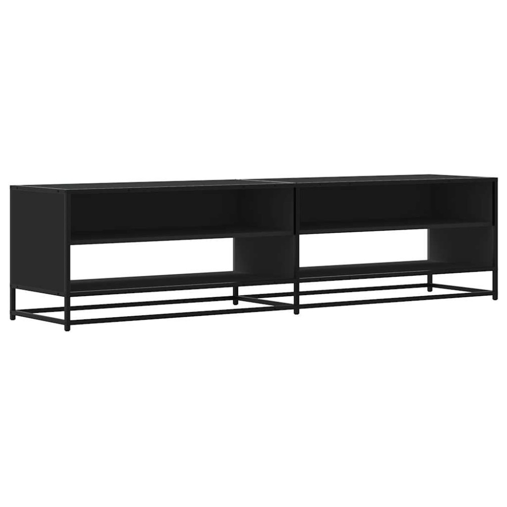 vidaXL Comodă TV, negru, 180,5x40x46 cm, lemn prelucrat