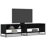 vidaXL Comodă TV, negru, 180,5x40x46 cm, lemn prelucrat