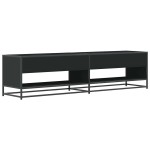 vidaXL Comodă TV, negru, 180,5x40x46 cm, lemn prelucrat