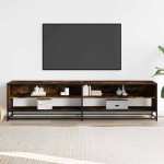 vidaXL Comodă TV, stejar fumuriu, 180,5x40x46 cm, lemn prelucrat