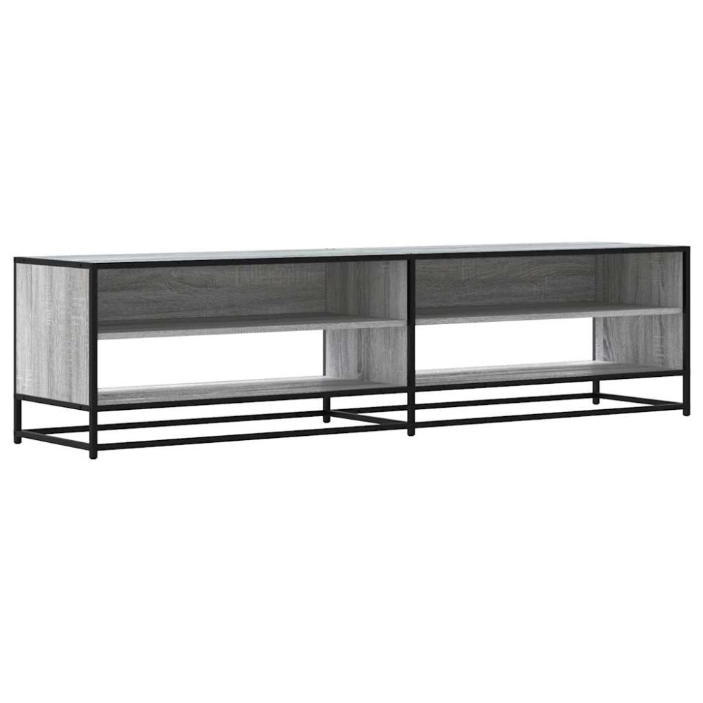 vidaXL Comodă TV, gri sonoma, 180,5x40x46 cm, lemn compozit