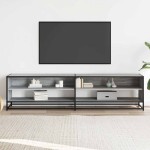 vidaXL Comodă TV, gri sonoma, 180,5x40x46 cm, lemn compozit vidaXL Comodă TV, gri sonoma, 180,5x40x46 cm, lemn compozit
