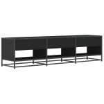 vidaXL Comodă TV, negru, 180x40x46 cm, lemn prelucrat