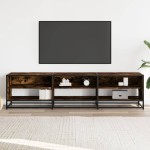 vidaXL Comodă TV, stejar fumuriu, 180x40x46 cm, lemn prelucrat