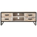 vidaXL Comodă TV, 110x30x41 cm, lemn masiv de acacia