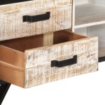 vidaXL Comodă TV, 110x30x41 cm, lemn masiv de acacia