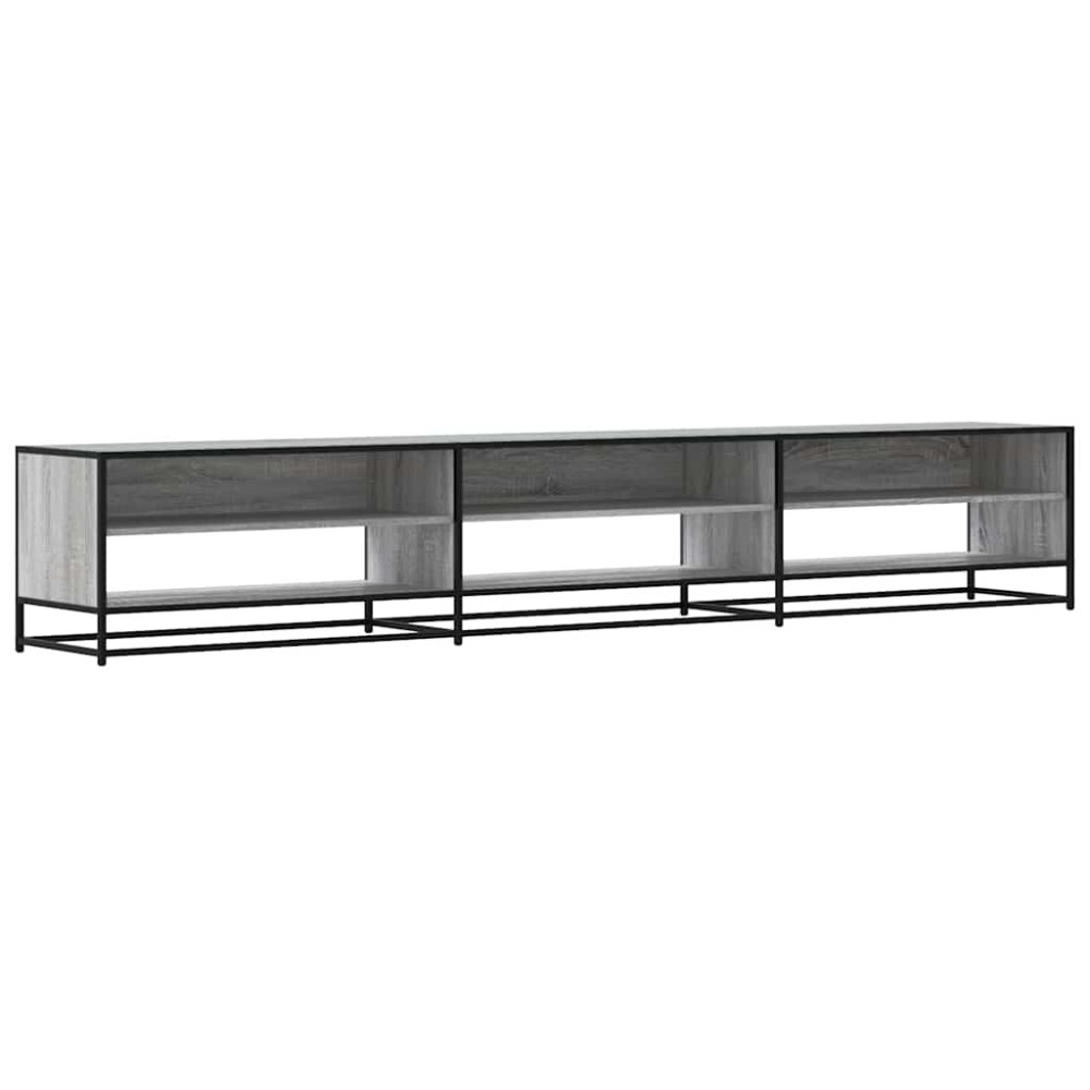 vidaXL Comodă TV, gri sonoma, 270x40x46 cm, lemn compozit