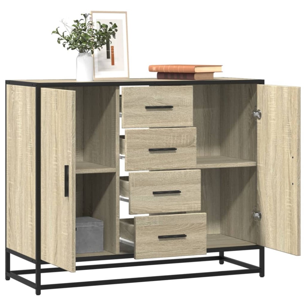 vidaXL Dulap, stejar sonoma, 92x35x76 cm, lemn prelucrat
