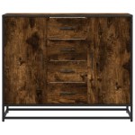vidaXL Servantă, stejar fumuriu, 92x35x76 cm, lemn compozit