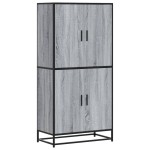 vidaXL Dulap nalt gri sonoma 68x35x139 cm lemn prelucrat