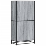 vidaXL Dulap nalt gri sonoma 68x35x139 cm lemn prelucrat