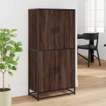 vidaXL Dulap nalt stejar maro 68x35x139 cm lemn prelucrat