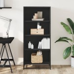 vidaXL Bibliotecă, negru, 60x35x139 cm, lemn prelucrat vidaXL Bibliotecă, negru, 60x35x139 cm, lemn prelucrat