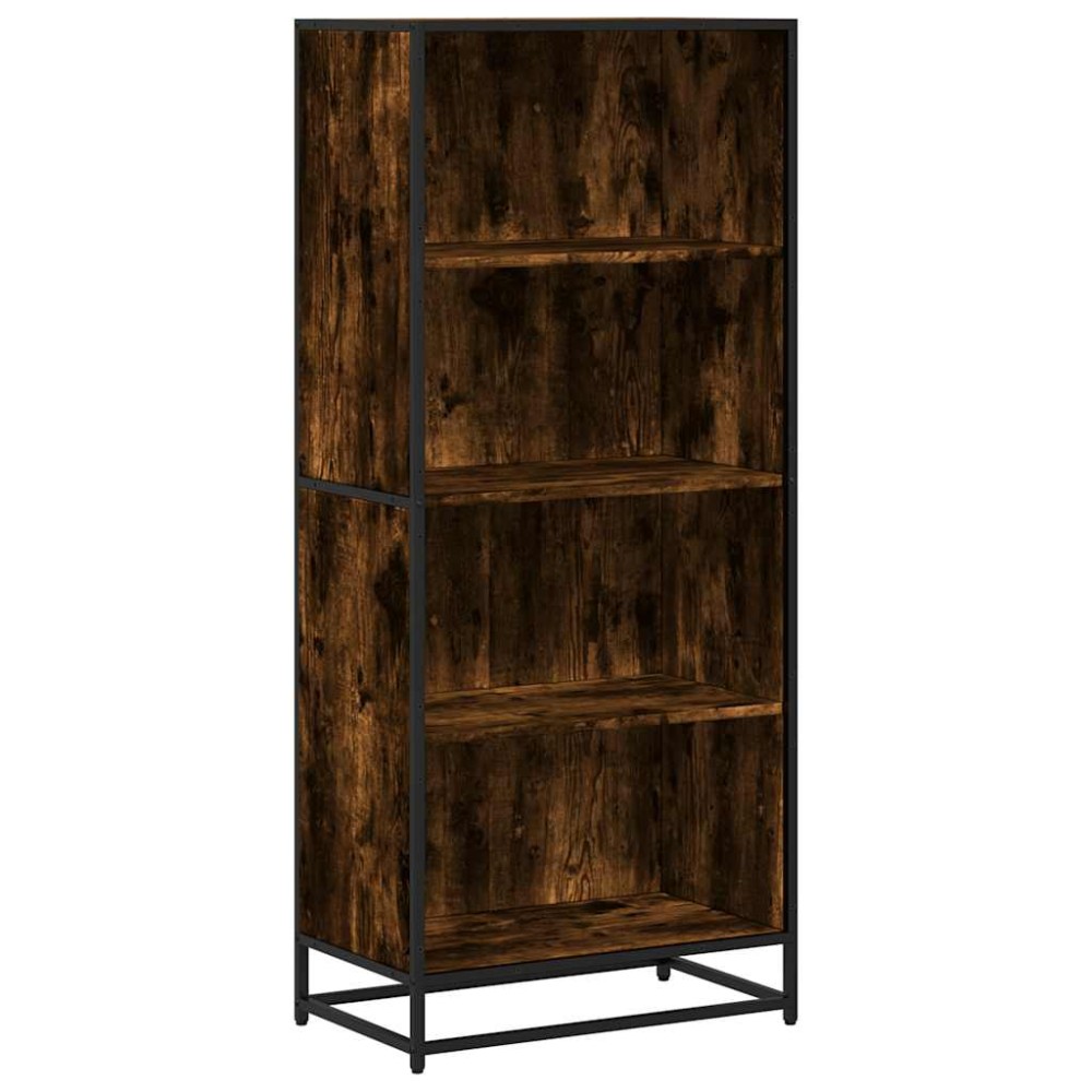 vidaXL Bibliotecă, stejar fumuriu, 60x35x139 cm, lemn prelucrat